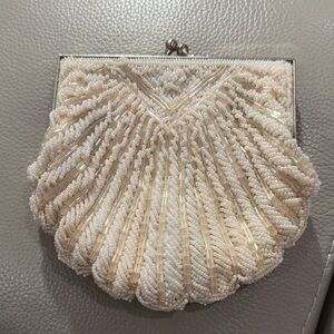 Walborg Ivory Beaded Clutch